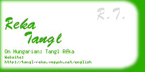 reka tangl business card